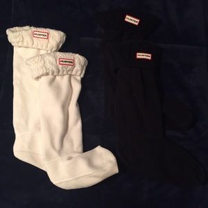 Two pairs of hunter boot socks. Size large